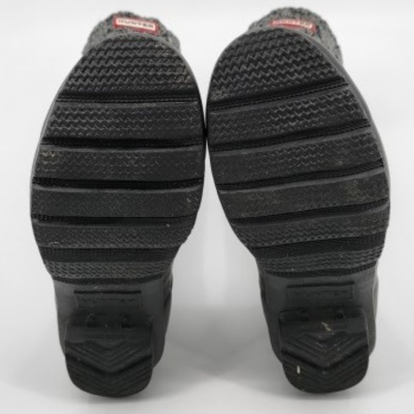 Hunter Rain Boots Womens Size US 6M Black Tall Rubber Wellies Over Boot Socks - Picture 6 of 7